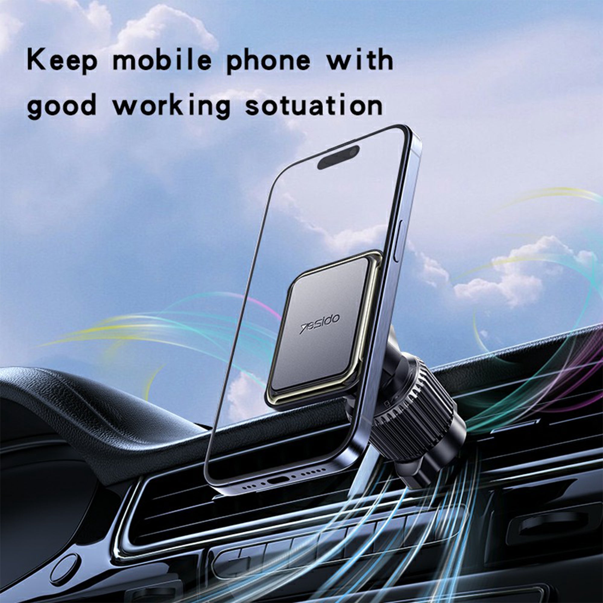 YESIDO C245 Hook Type Magnetic Mobile Phone Holder Bracket for Car Air Outlet YESIDO C245 Hook Type Magnetic Mobile Phone Holder Bracket for Car Air Outlet
